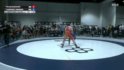 130 kg Champ. Rd Of 16 - Dylan Buschow, Mustang Wrestling Club vs Courtney Freeman, Marines