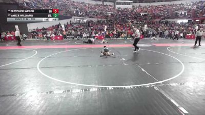 100 lbs Champ. Round 1 - Vance Williams, Pulaski Wrestling Club vs Fletcher Weber, BYA Wrestling