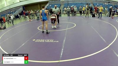 14U Boys - 140 lbs 3rd Place Match - Blake Konichek, Wisconsin vs Brooks Bath, Touch Of Gold Wrestling Club