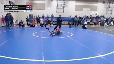 75 lbs Champ. Round 1 - Allison Tieken, East Idaho Elite Wrestling Club vs Isabella Brown, Team Real Life Wrestling