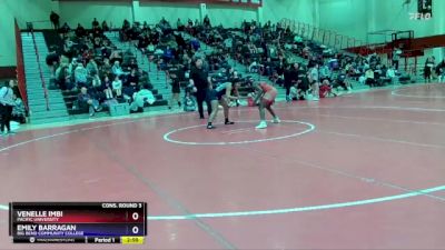 130 lbs Cons. Round 3 - Emily Barragan, Big Bend Community College vs Venelle Imbi, Pacific University