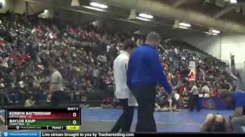 160 lbs Quarterfinals (8 Team) - Baylor Kaup, Logan View vs Korbyn Battershaw, Battle Creek