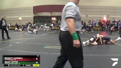 135 lbs Round 1 (6 Team) - Beckett Campbell, CP Wrestling vs Brady Ritter, Untouchables Black