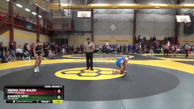 120 lbs Cons. Round 3 - Sienna Van-Balen, Canon-McMillan vs Kandice Spry, Tri-Valley