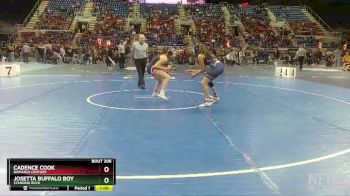 135 lbs Cons. Round 1 - Josetta Buffalo Boy, Standing Rock vs Cadence Cook, Bismarck Century