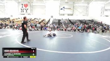 102 lbs Quarterfinal - Gabriella Barone, NWAA Wrestling vs Aiden Branigan, Anarchy Wrestling Club