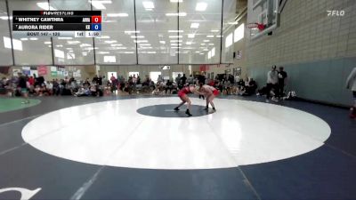 120 lbs Cons. Semi - Whitney Cawthra, All In Wrestling Academy vs Aurora Rider, Kuna Klub