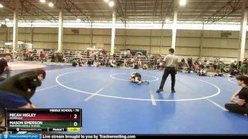 70 lbs Quarterfinal - Mason Emerson, Meridian Middle School vs Micah Higley, Homedale