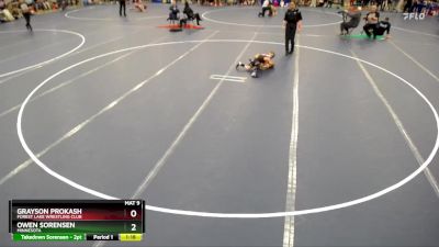 Semifinal - Owen Sorensen, Minnesota vs Grayson Prokash, Forest Lake Wrestling Club