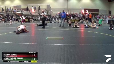 135 lbs Quarterfinal - Ethan Sonne, American Gladiators vs Christopher Green, Barbarian Bulls WC