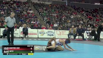 113 lbs Quarterfinal - Blake Getz, Roncalli vs Jalen Sawyer-May, Kokomo