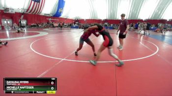 135 lbs Round 1 (6 Team) - Dayauna Myers, Team Gold vs Michelle Naftzger, Team Green