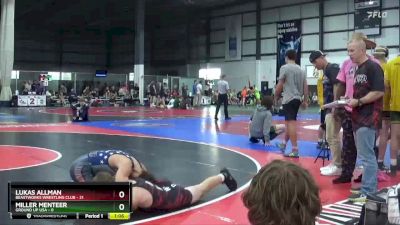 132 lbs Round 3 (4 Team) - Lukas Allman, BEASTWORKS WRESTLING CLUB vs Miller Menteer, GROUND UP USA