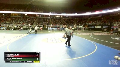 I-145 lbs Quarterfinal - Colin Carlin, Burnt Hills vs Jesse Vanorden, Wantagh