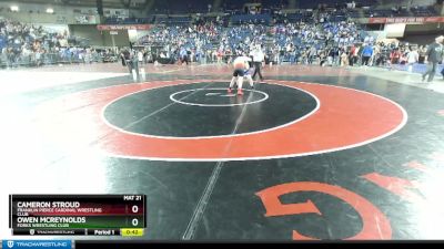 120 lbs Cons. Semi - Owen McReynolds, Forks Wrestling Club vs Cameron Stroud, Franklin Pierce Cardinal Wrestling Club