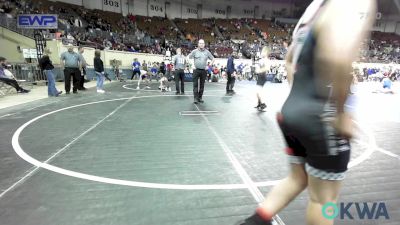 90 lbs Consi Of 16 #2 - Carson Jardot, Perry Wrestling Academy vs Jacob Mangrum, Wagoner Takedown Club