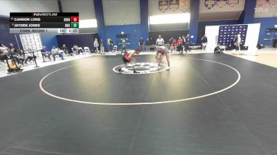 157 lbs Cons. Round 1 - Jayden Jones, Ohio Northern vs Cannon Long, Shenandoah University