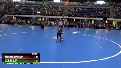 40 lbs Round 3 - Gabriella Manson, Summit Wrestling Academy vs Hayden Smith, Hudson Pirate Elite