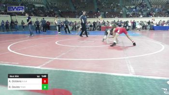 105 lbs Quarterfinal - Asher Giddens, Rollers Academy Of Wrestling vs Bradley Davies, Team Choctaw