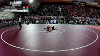 3A 144 lbs Champ. Round 1 - Bragen Jones, Declo vs Jerrett Brebner, St. Maries