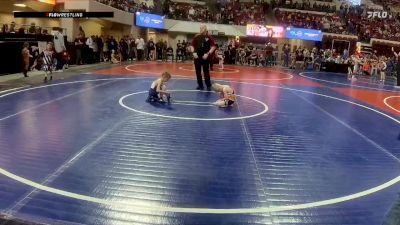 43 lbs Champ. Round 1 - Bryson Britt, Terry Wrestling CLub vs Camden Barchenger, Darkhorse Wrestling Club