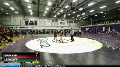 130 lbs Champ. Round 2 - Kiera Lackey, Flathead (Kalispell) vs Laisha Pavon, Wahluke (Girls)