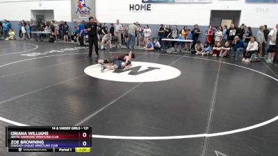 121 lbs Cons. Round 1 - Oriana Williams, Arctic Warriors Wrestling Club vs Zoe Browning, Chugach Eagles Wrestling Club