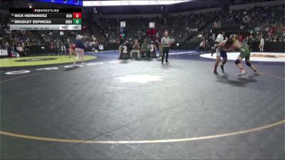 157 lbs Consi Of 16 #2 - Nick Hernandez, Highland HS (CS) vs Bradley Espinoza, Brea Olinda (SS)