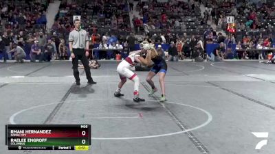 85 lbs Cons. Semi - Rmani Hernandez, Dodge City vs Raelee Engroff, Columbus