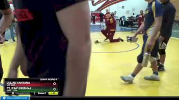 106 lbs Champ. Round 1 - Julian Santana, Los Osos vs Tejaswi Krishna, Mira Costa