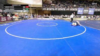 Girls 3A 115 lbs Quarterfinal - Grace Odum, River Ridge (Girls) vs Hazel Asmus, Walla Walla (Girls)