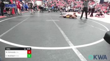 110 lbs Consi Of 8 #2 - Wyatt Edmonds, Caney Valley Wrestling vs Easton McGilbert, Midwest City Bombers Youth Wrestling Club