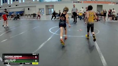 72 lbs Round 3 (6 Team) - Anthony Morgan, Florida Scorpions vs Liam Miller, Riverdale WC