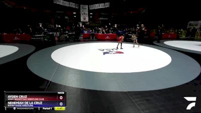 53 lbs Quarterfinal - Ayden Cruz, Vasky BrosPitman Wrestling Club vs Nehemiah De La Cruz, Rough House Wrestling