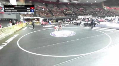 96 lbs 1st Place Match - Beau Junge, MTC - MANTANONA TRAINING CENTER vs Caleb Delfin, Lion Of Judah Wrestling Academy