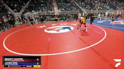 138 lbs 3rd Place Match - Bennett Sanford, Greybull Basin Athletic Club vs Caysen Ross, Tri-State Grapplers