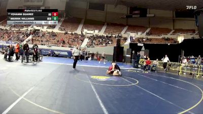 132-D4 Champ. Round 1 - Merrik Williams, Morenci High School vs YOVANNI SUAREZ, Mogollon High School