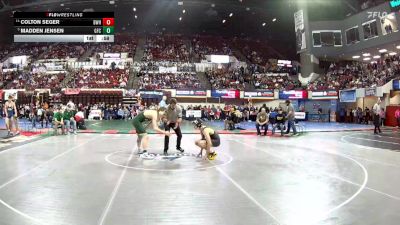 AA - 138 lbs Cons. Round 2 - Colton Seger, Billings West vs Madden Jensen, Great Falls CMR