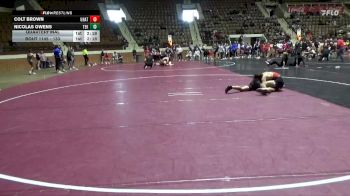 133 lbs Quarterfinal - Nicolas Owens, Teknique vs Colt Brown, Unattached