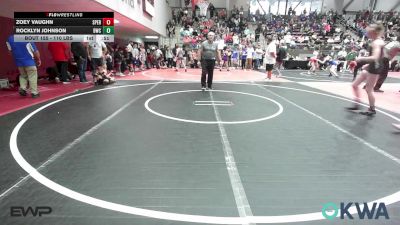 110 lbs 3rd Place - Zoey Vaughn, Sperry Wrestling Club vs Rocklyn Johnson, Brushy Wrestling Club