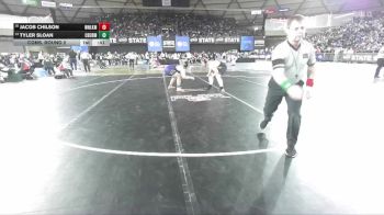 Boys 1B/2B 215 Cons. Round 2 - Jacob Chilson, Winlock vs Tyler Sloan, Columbia (Burbank)