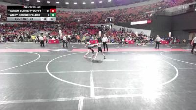 73 lbs Cons. Semi - Atley Gruenenfelder, Pec-Argyle Youth Wrestling vs Avram Schniepp-Duffy, West Salem/Bangor