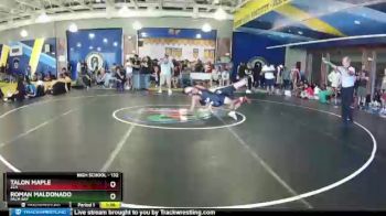 132 lbs Champ. Round 2 - Talon Maple, Zca vs Roman Maldonado, Palm Bay