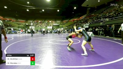 107 lbs Semifinal - Mia McMillen, Sanger West vs Megan Morales, Central