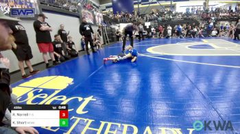 43 lbs Semifinal - Remi Norrell, F-5 Grappling vs Kolter Short, Newkirk Takedown Club