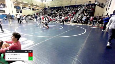 121 lbs Round Of 32 - Shane Kostakos, Mt. Olive vs Alijah Mohanna, Cincinnati La Salle