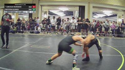 100 lbs Quarterfinal - Lincoln Burgess, Gold Rush Wrestling vs Gryffin Eldred, Shootbox WC