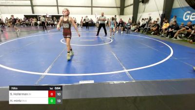 76 lbs Rr Rnd 1 - Seth Hollerman, Bad Karma vs Hailey Mintz, PA Alliance Black