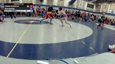 16U Boys FS - 106 lbs Semis - Symon Schoettle, Roncalli Wrestling Foundation vs Nick Molter