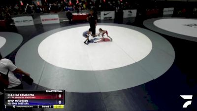 53 lbs Quarterfinal - Ellesia Chagoya, So Cal Hammers Wrestling vs Fitz Moreno, Red Wave Wrestling